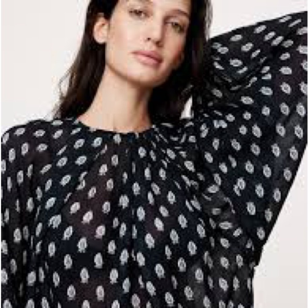 Banana Republic Chiffon Twist Neck Top